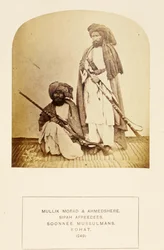 Mullik Morad e Ahmedshere, Sipah Afreedees, Soonnee Musulmani, Kohat, da The People of India, di J. Forbes Watson, pubblicato nel 1868